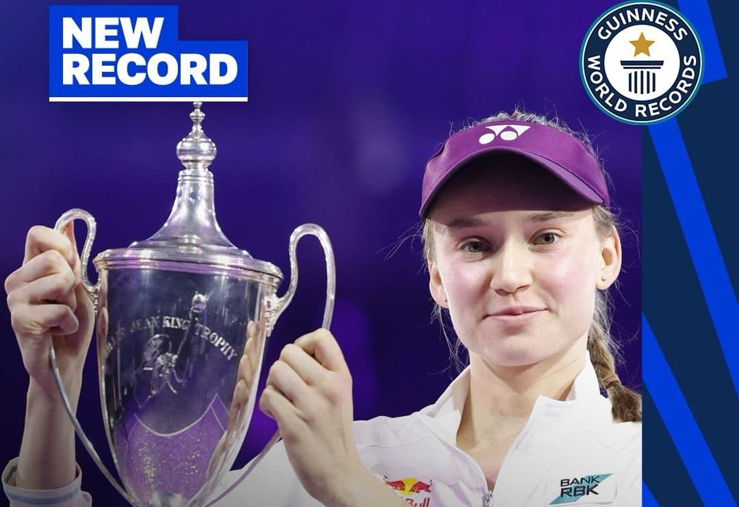 Рыбакина попала в Книгу рекордов Гиннеса